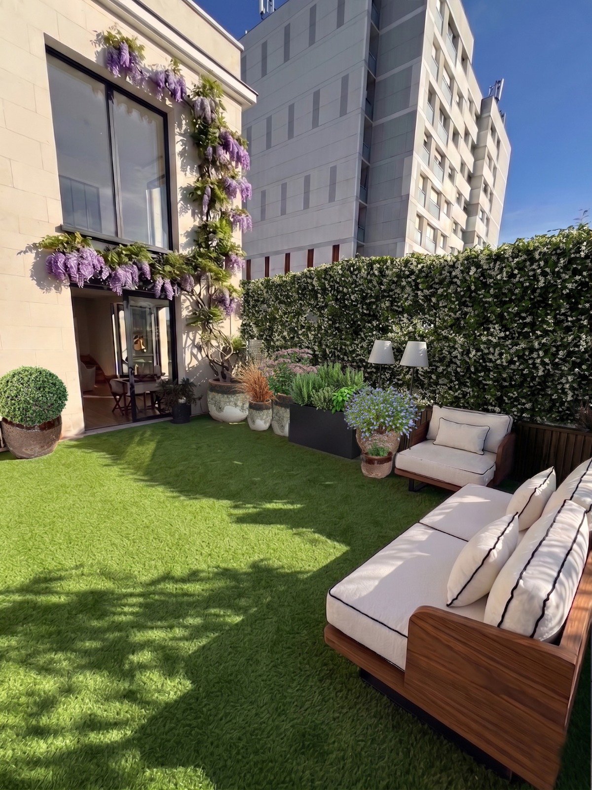 Projection d'une terrasse paysagère