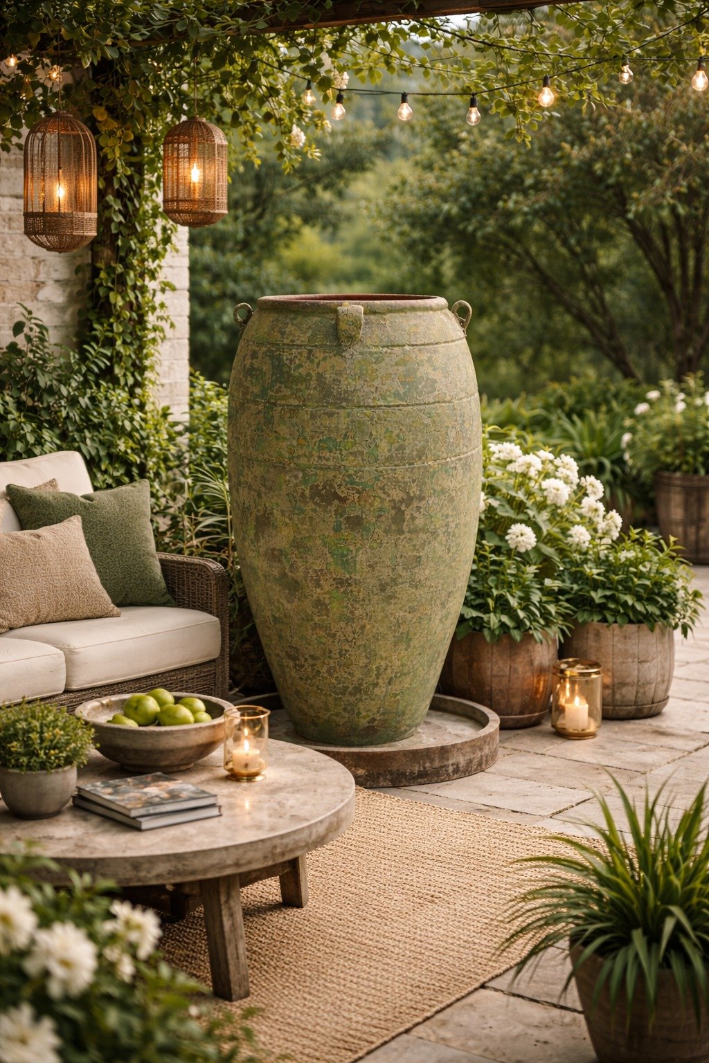 Objet de paysage Maison Logan Caré dans un jardin